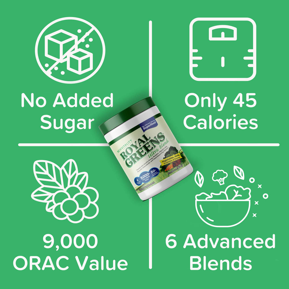 Measuring scoop with Royal Greens powder