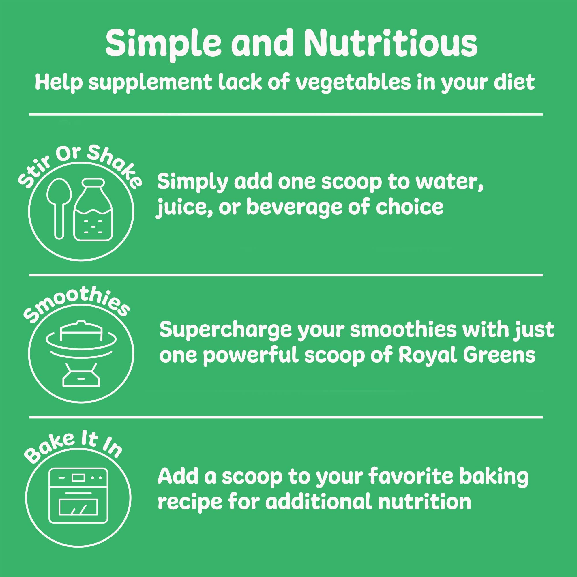 Illustration of greens, probiotics, and enzymes