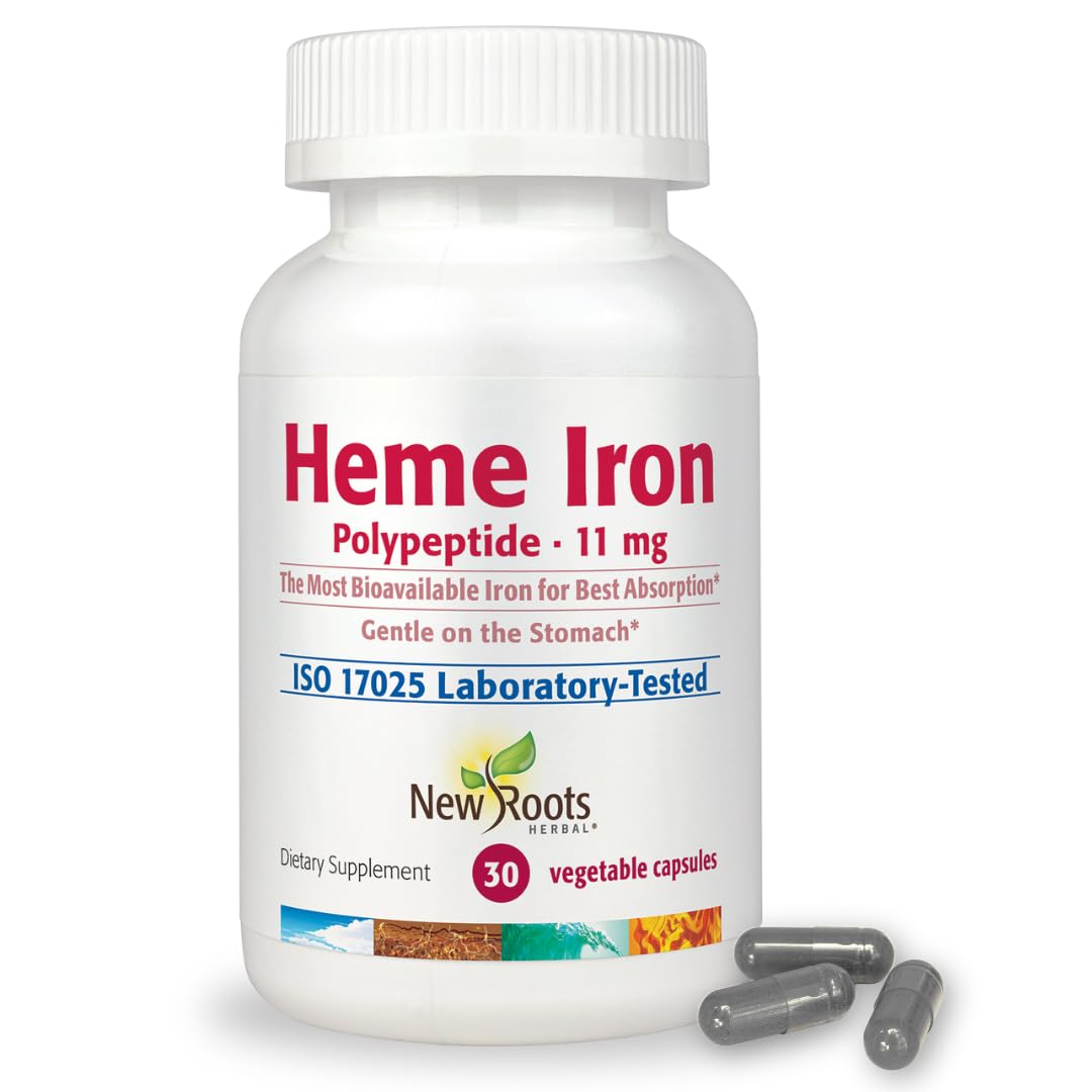 Hero image of NEW ROOTS HERBAL Heme Iron supplement with Vitamin C and B12