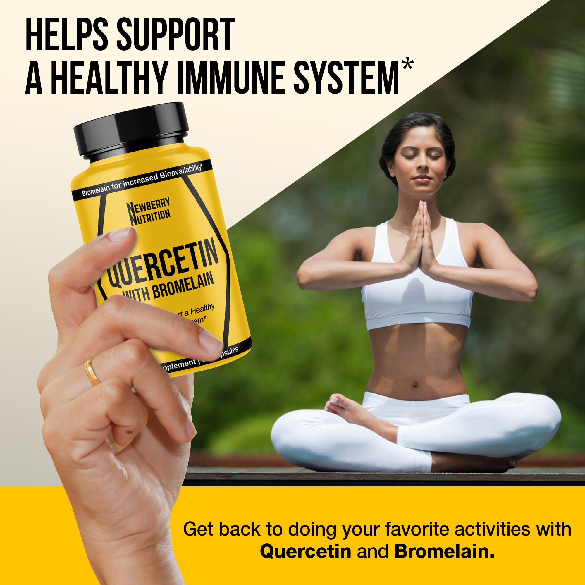 Quercetin with Bromelain capsules label