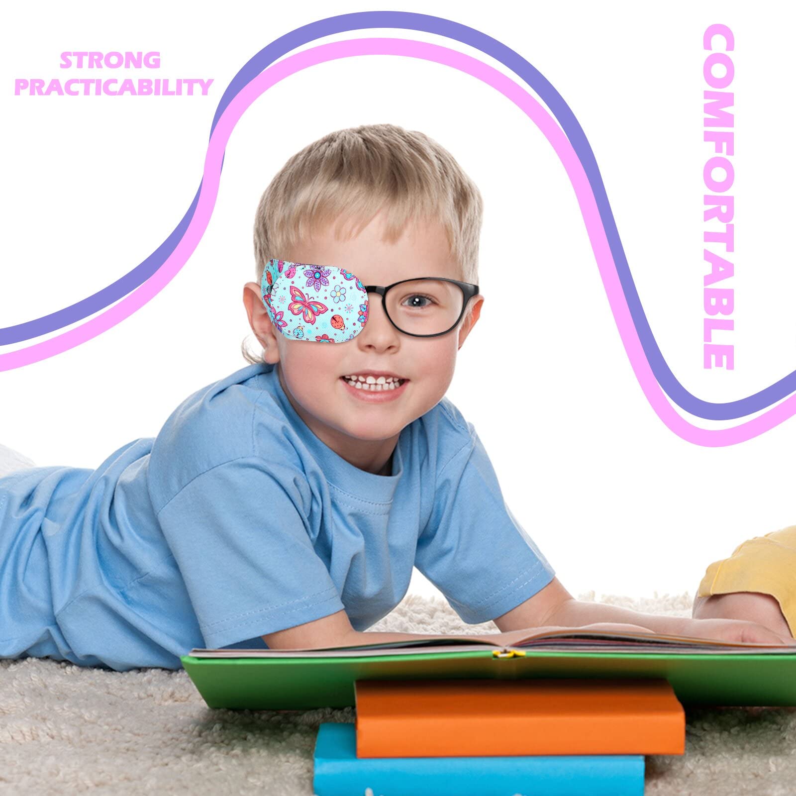 Bright, kid-friendly eye patch design by Newcotte