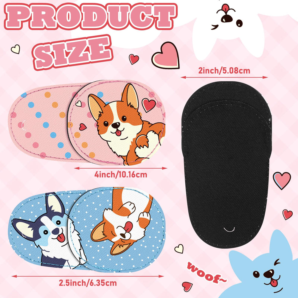 Assorted cartoon eye patch designs for children (dinosaurs, buses, soccer balls)