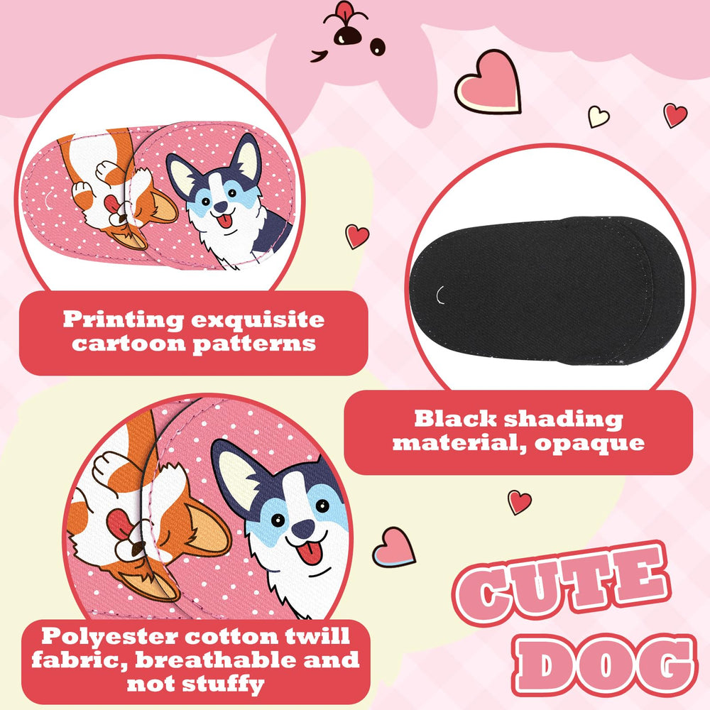 Soft fabric eye patches close-up showing polyester and cotton blend