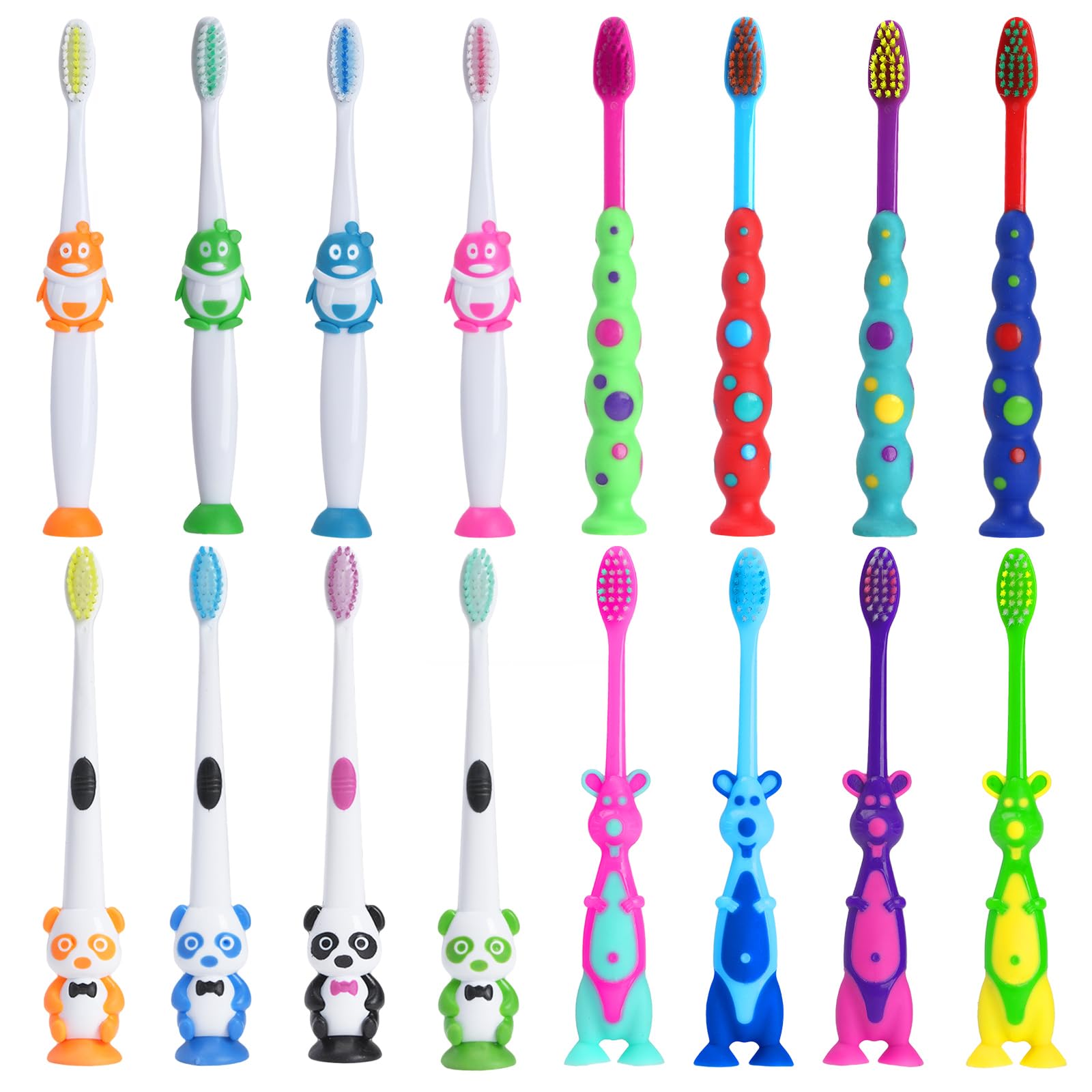 Newday 16-pack kids toothbrushes main product shot