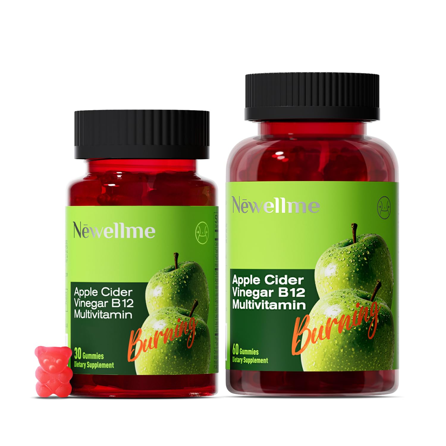 NEWELLME Sugar-Free ACV Gummies bottle with The Mother and B12