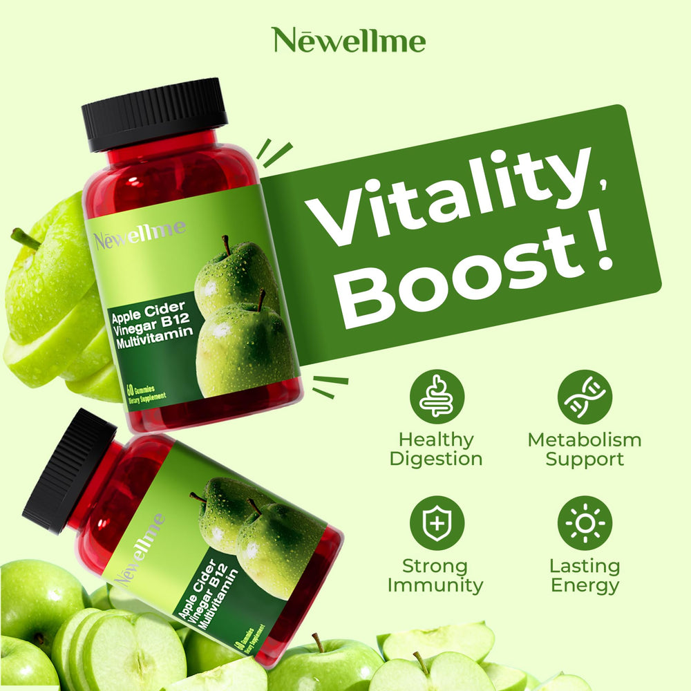 NEWELLME ACV Gummies bottle label close-up emphasizing transparency and ingredients.