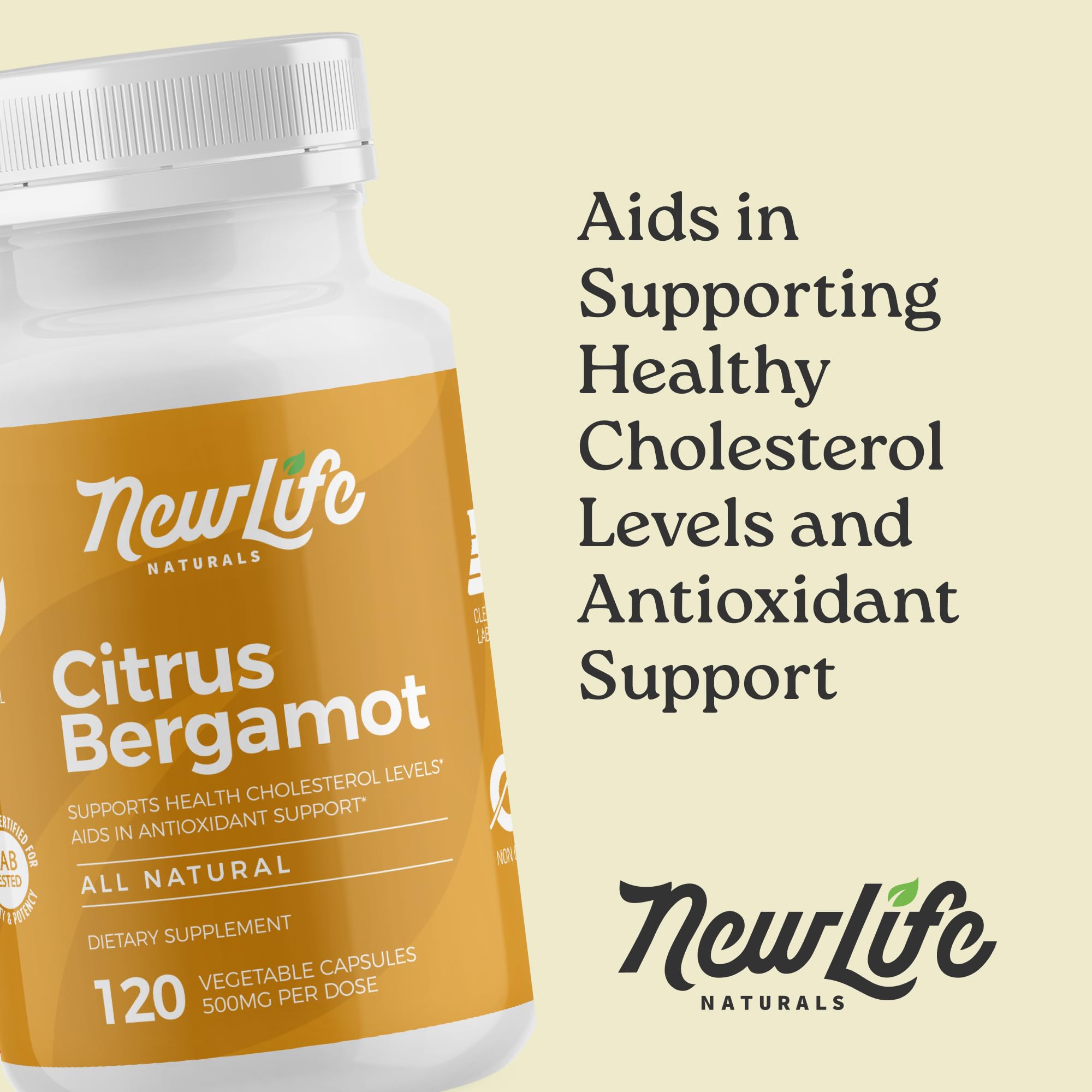 Graphic illustrating heart health benefits of Citrus Bergamot.