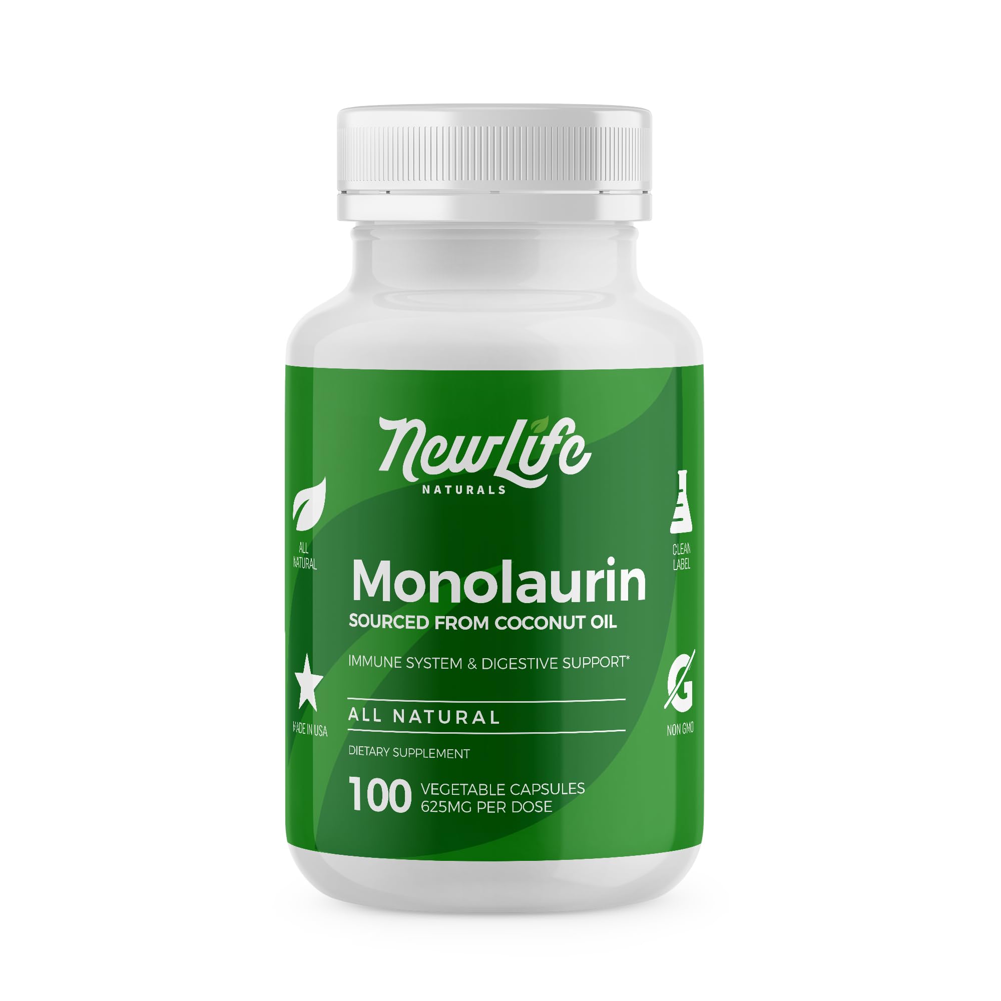 NewLife Naturals Monolaraurin 625 mg capsules