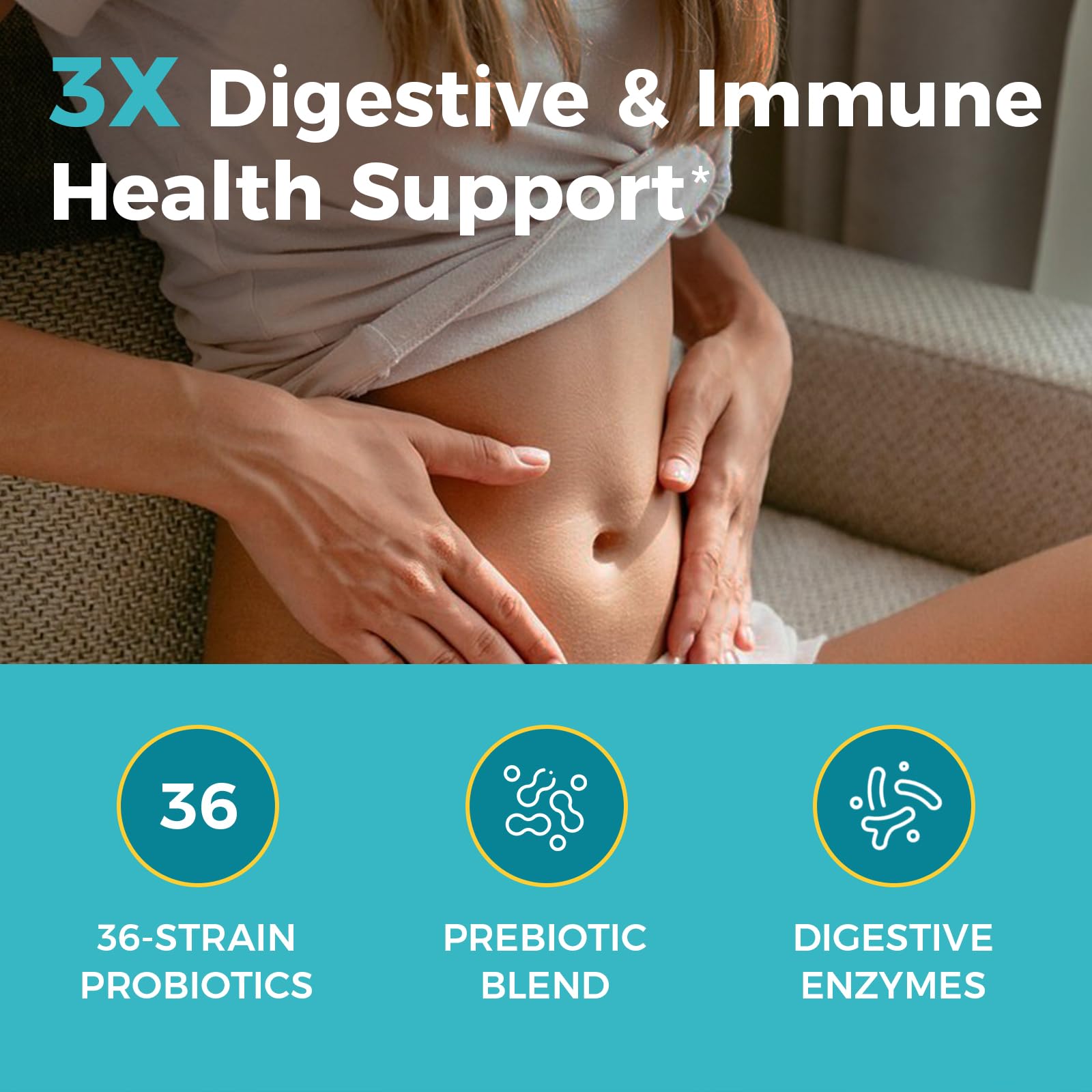 Gut balance and immune support provided by NewRhythm Probiotics