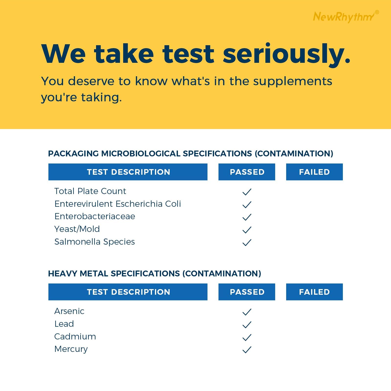 NewRhythm Probiotics Non-GMO Gluten Free seal signals clean ingredients.