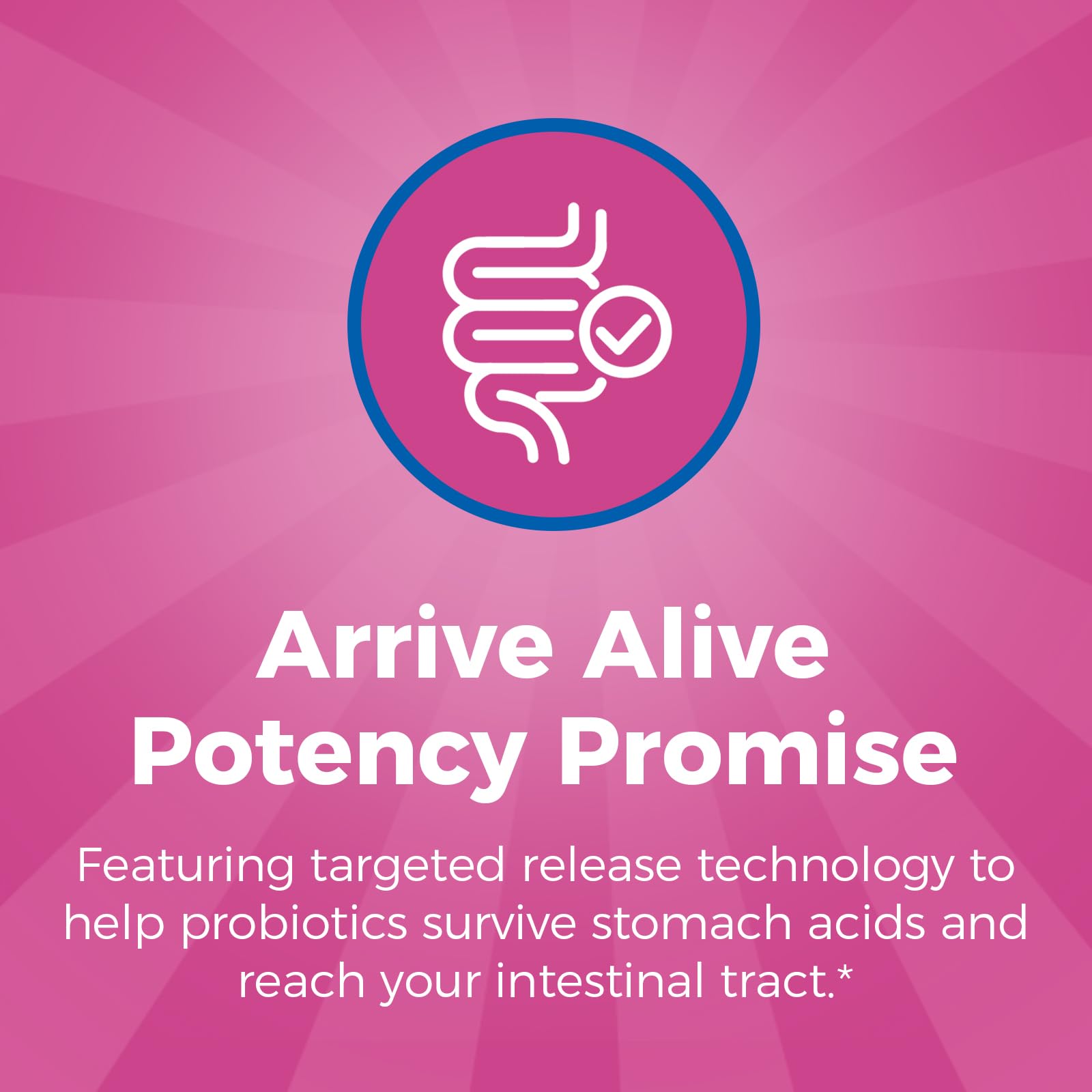 Illustration of 5-in-1 benefits and probiotic strains