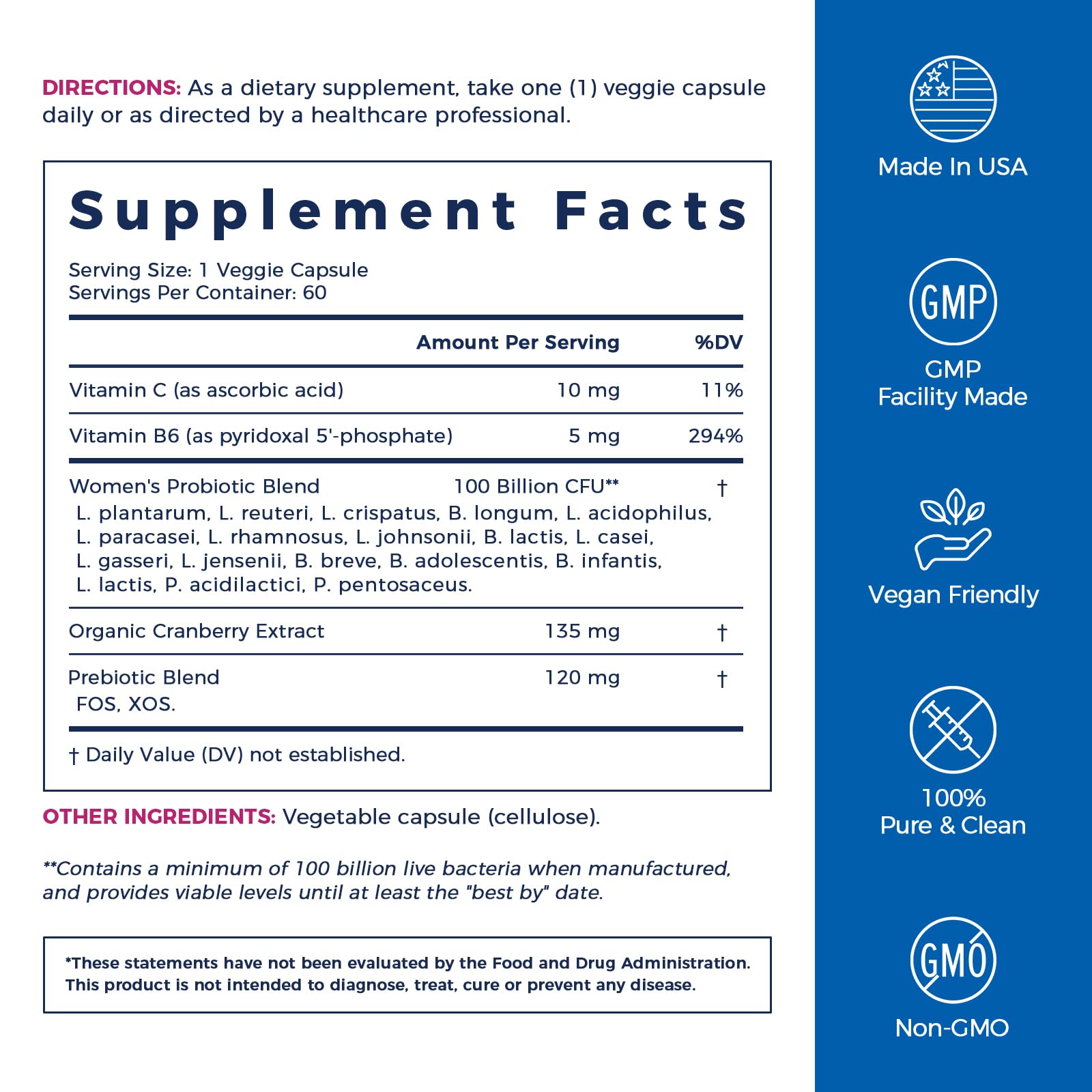 60 capsules bottle displayed on white background