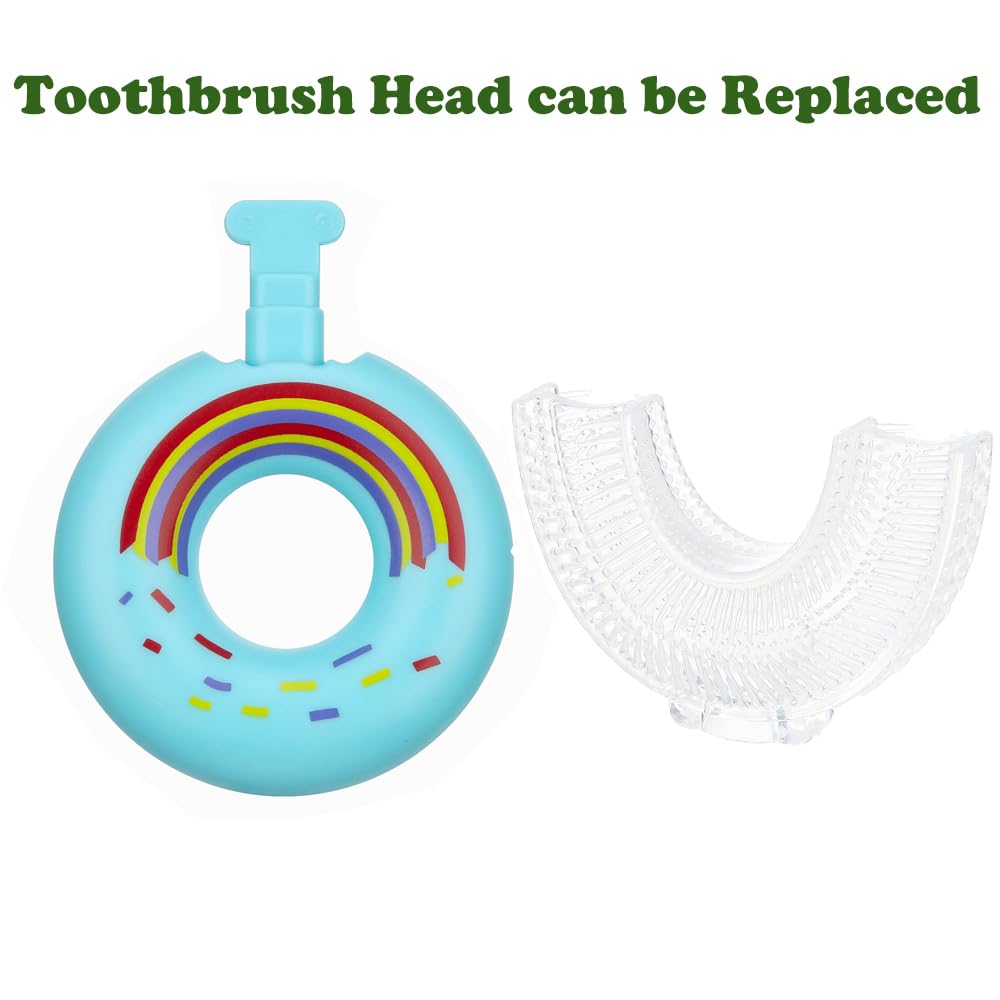 Close-up of soft silicone 360-degree toothbrush head