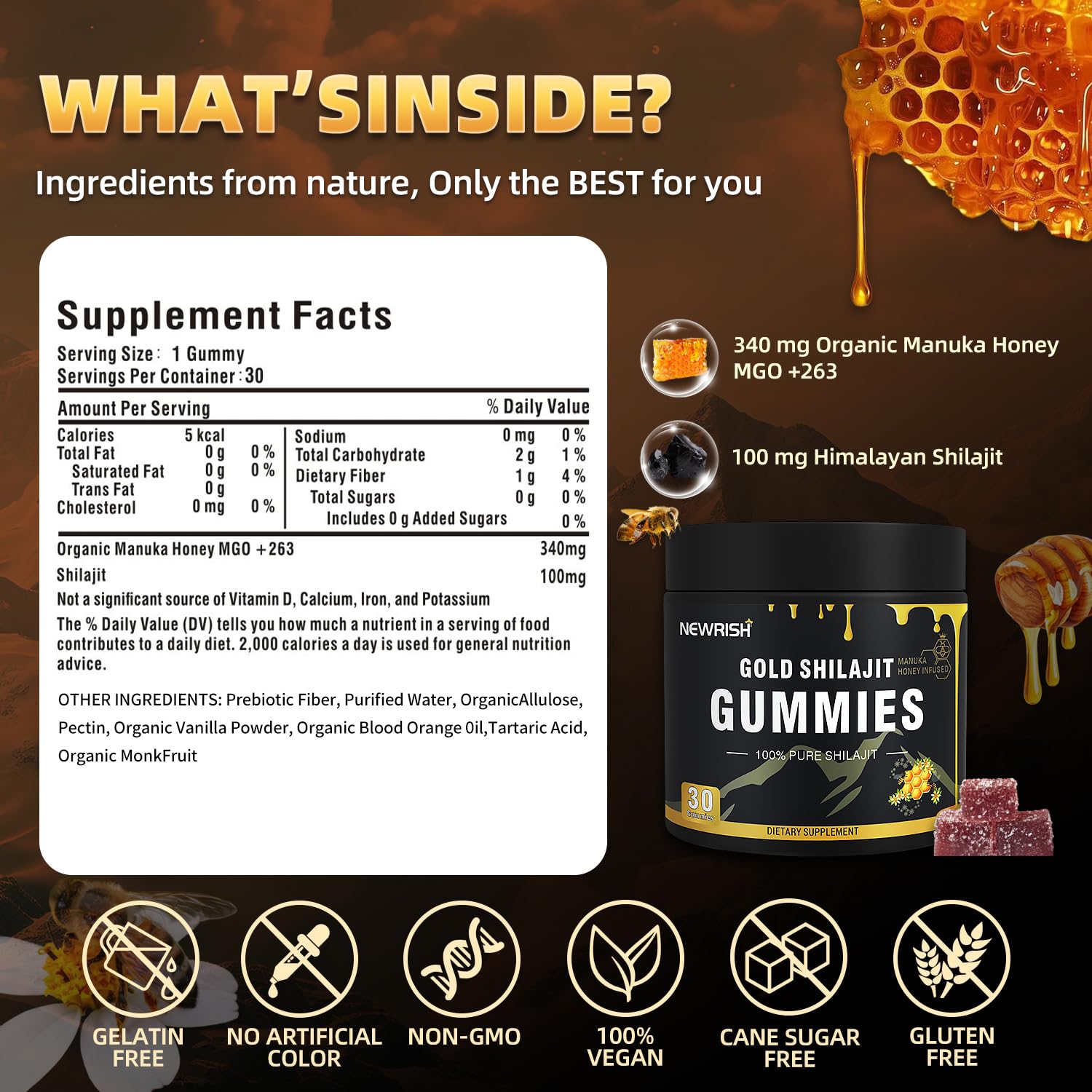 Overview of 85+ trace minerals in Shilajit gummies