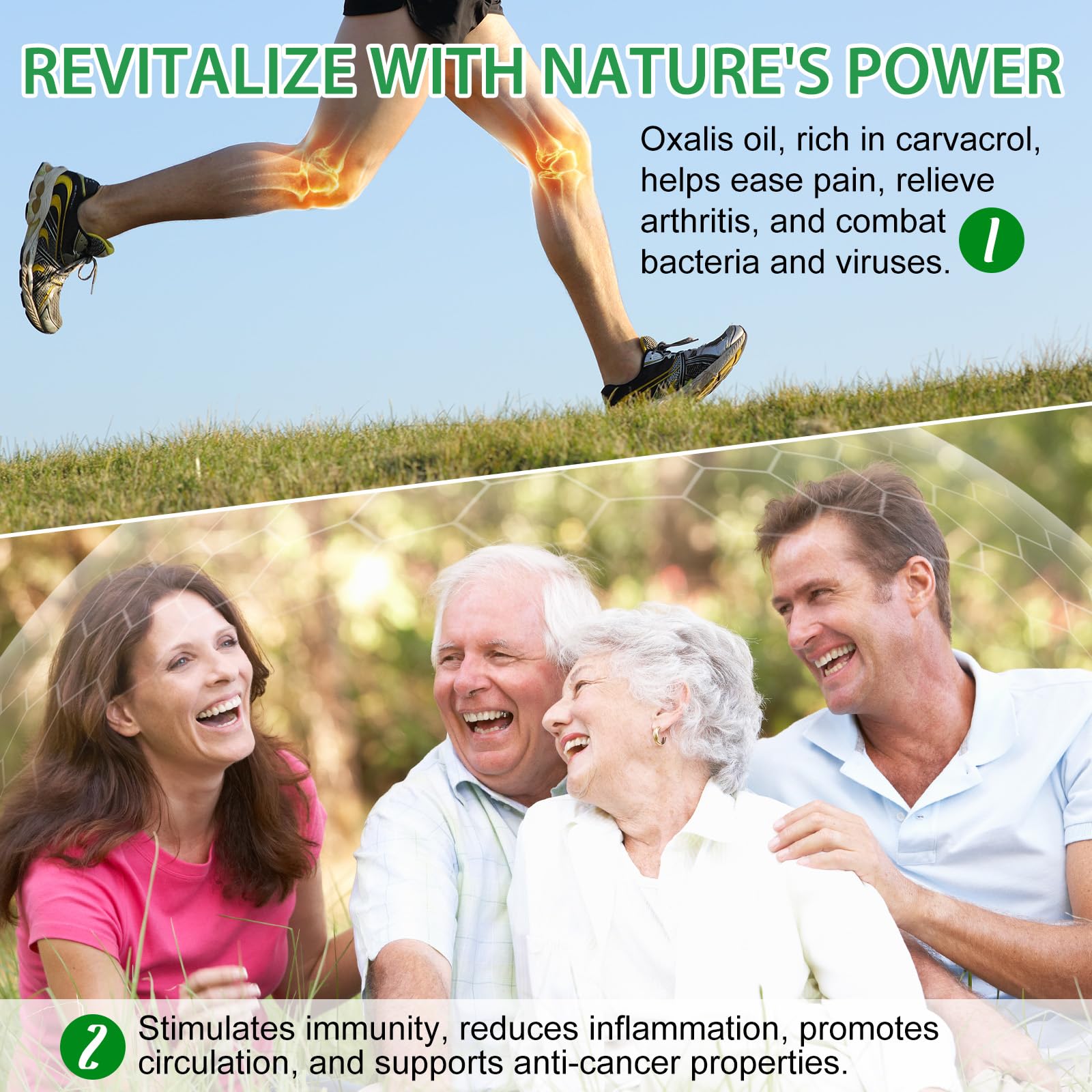 Lifestyle image suggesting health benefits with oregano oil