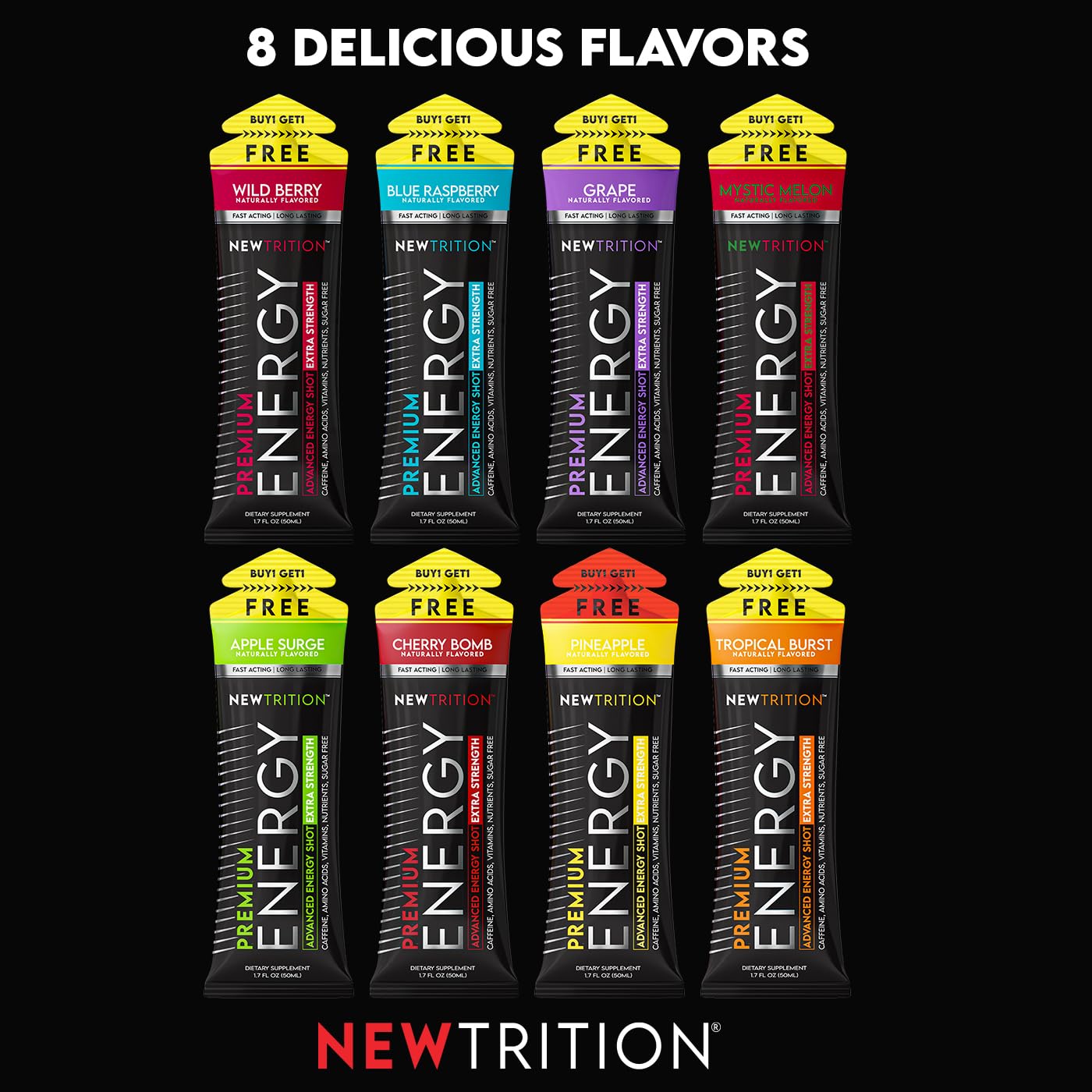 NewTrition Tropical Burst bottle pairs flavor with steady daytime energy