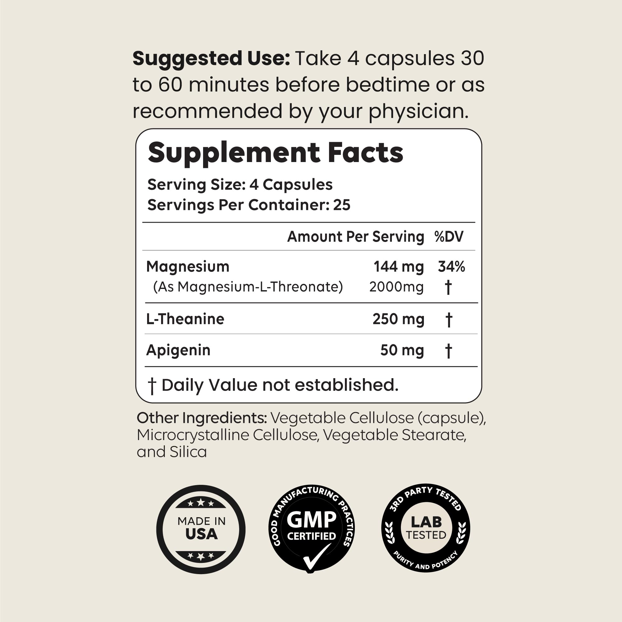 Newt's Sleep Aid ingredients list