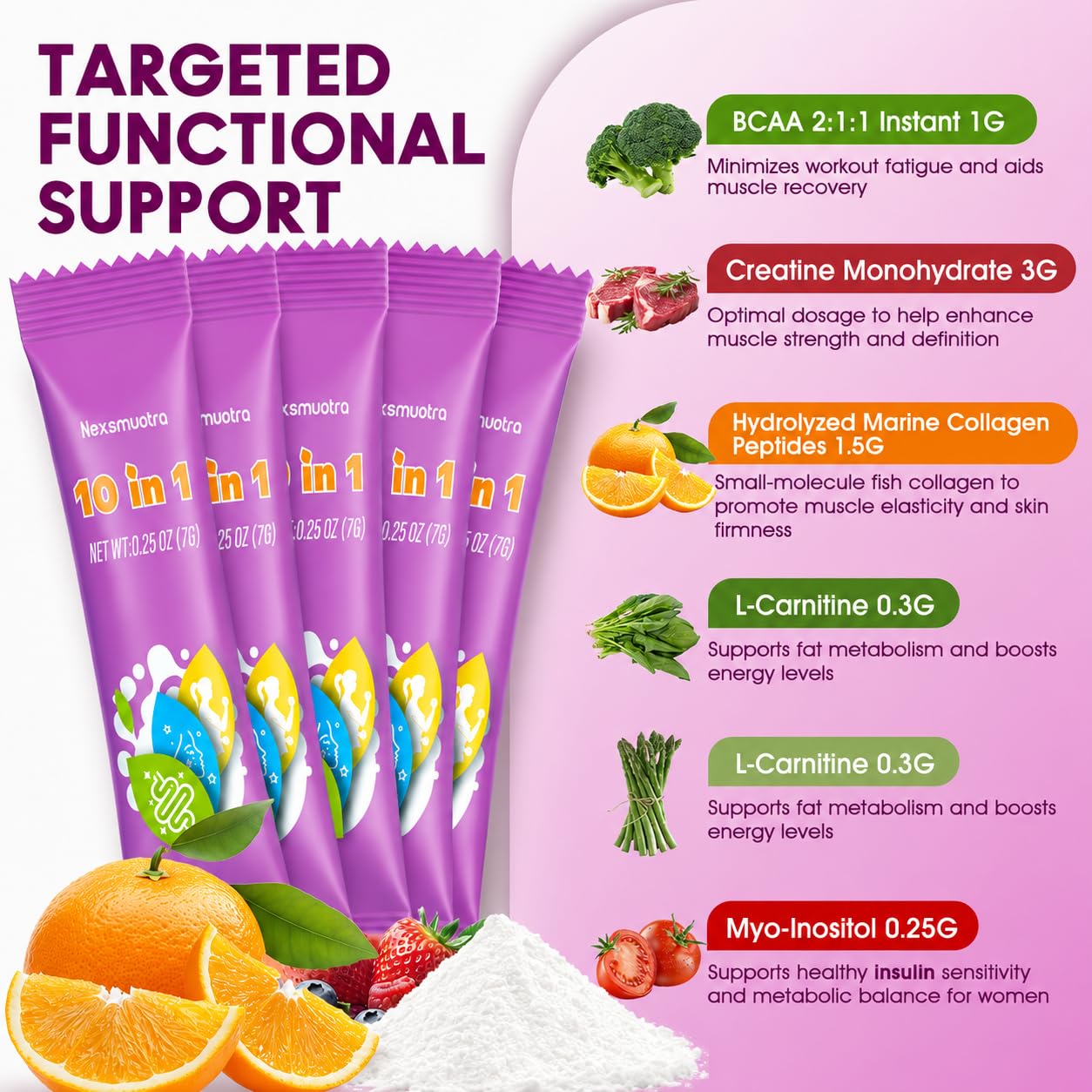 Nexsmuotra stick pack in a gym bag showing portability for on-the-go workouts benefit
