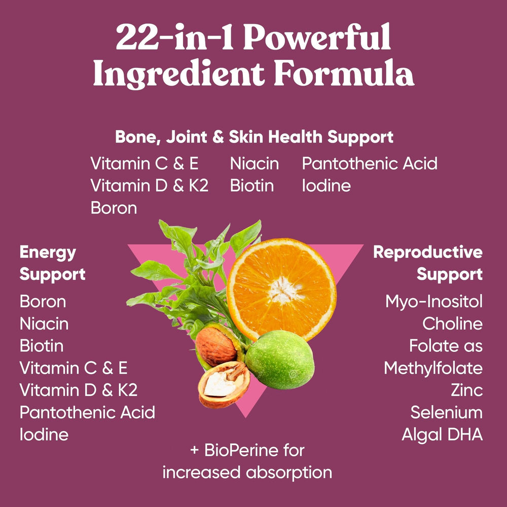 Nutrition facts panel on the bottle
