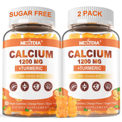 Nextdia Calcium 1200 mg Gummies bottle with Vitamin D3 & K2