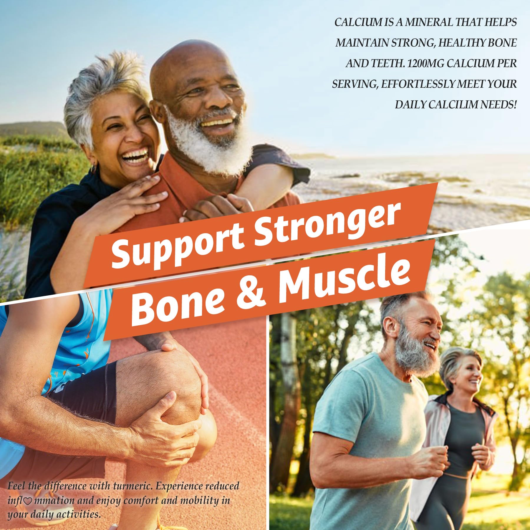 Vitamin D3 and Vitamin K2 (MK-7) for calcium absorption and bone support