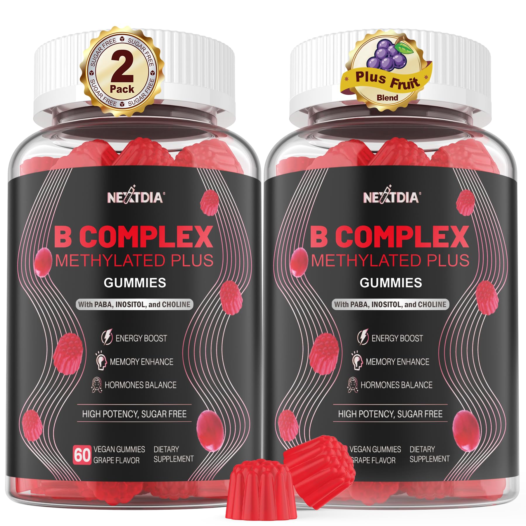 Nextdia front packaging showing bottle and label benefit clarity