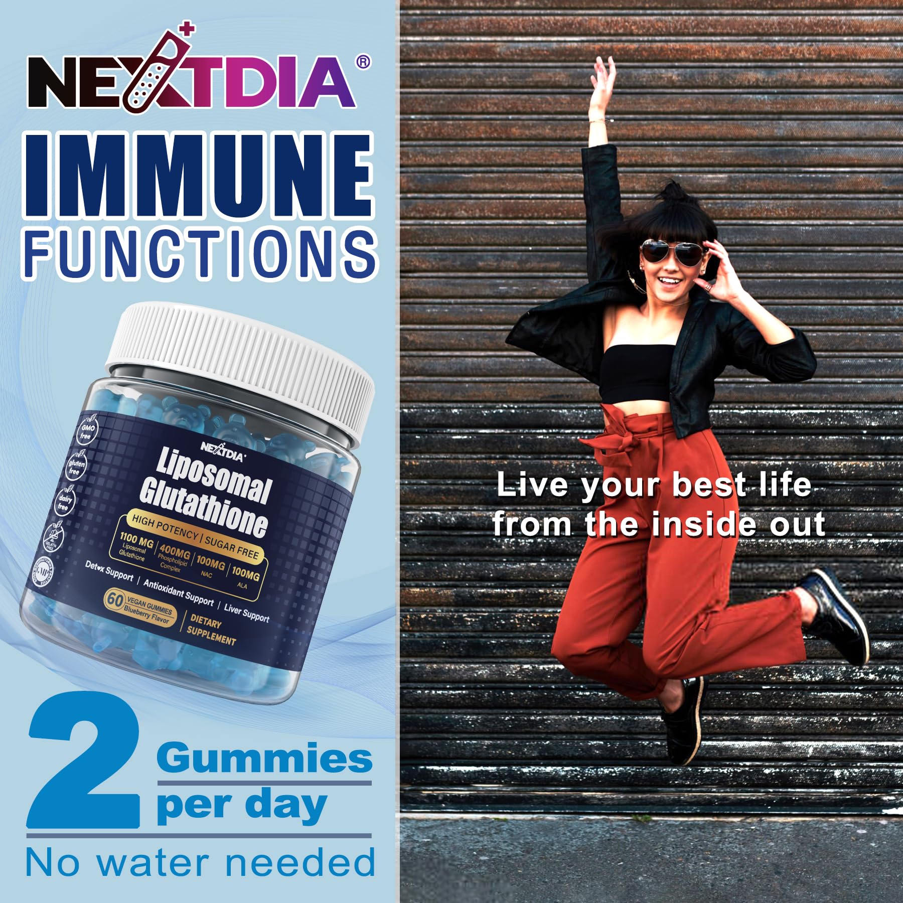 Vegan, gluten-free, non-GMO supplement label