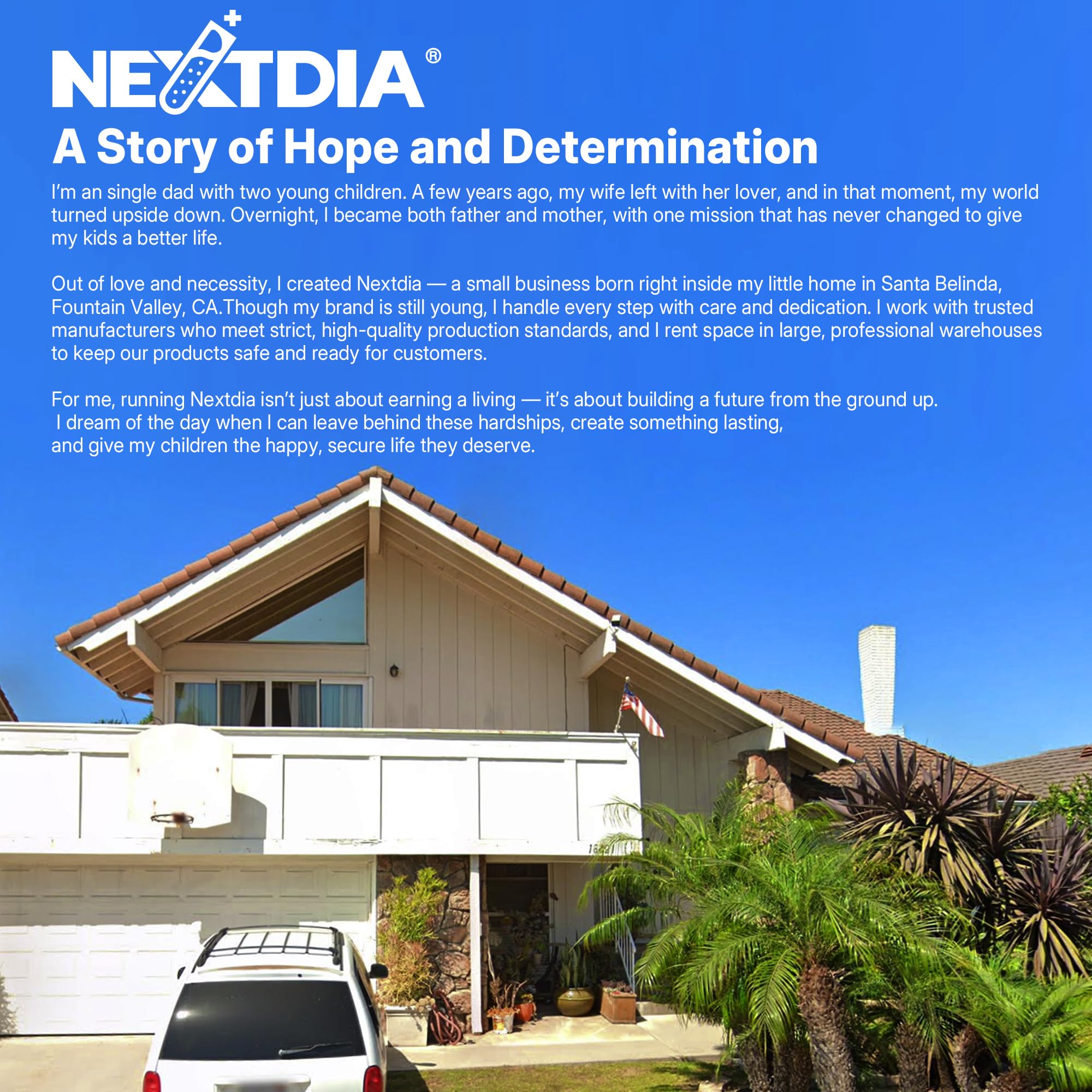 60-count bottle packaging with Nextdia branding