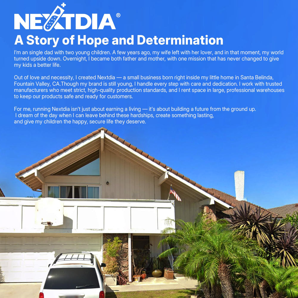 60-count bottle packaging with Nextdia branding