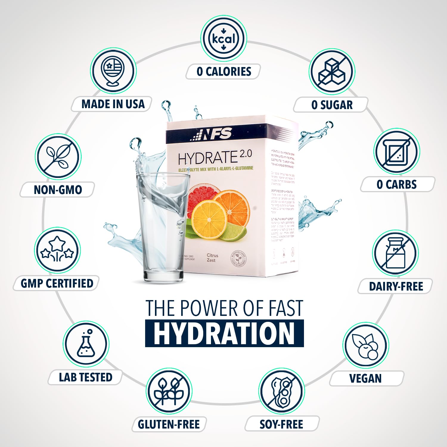 NF Sports Hydrate 2.0 athlete drink fusing electrolytes and flavor for endurance.