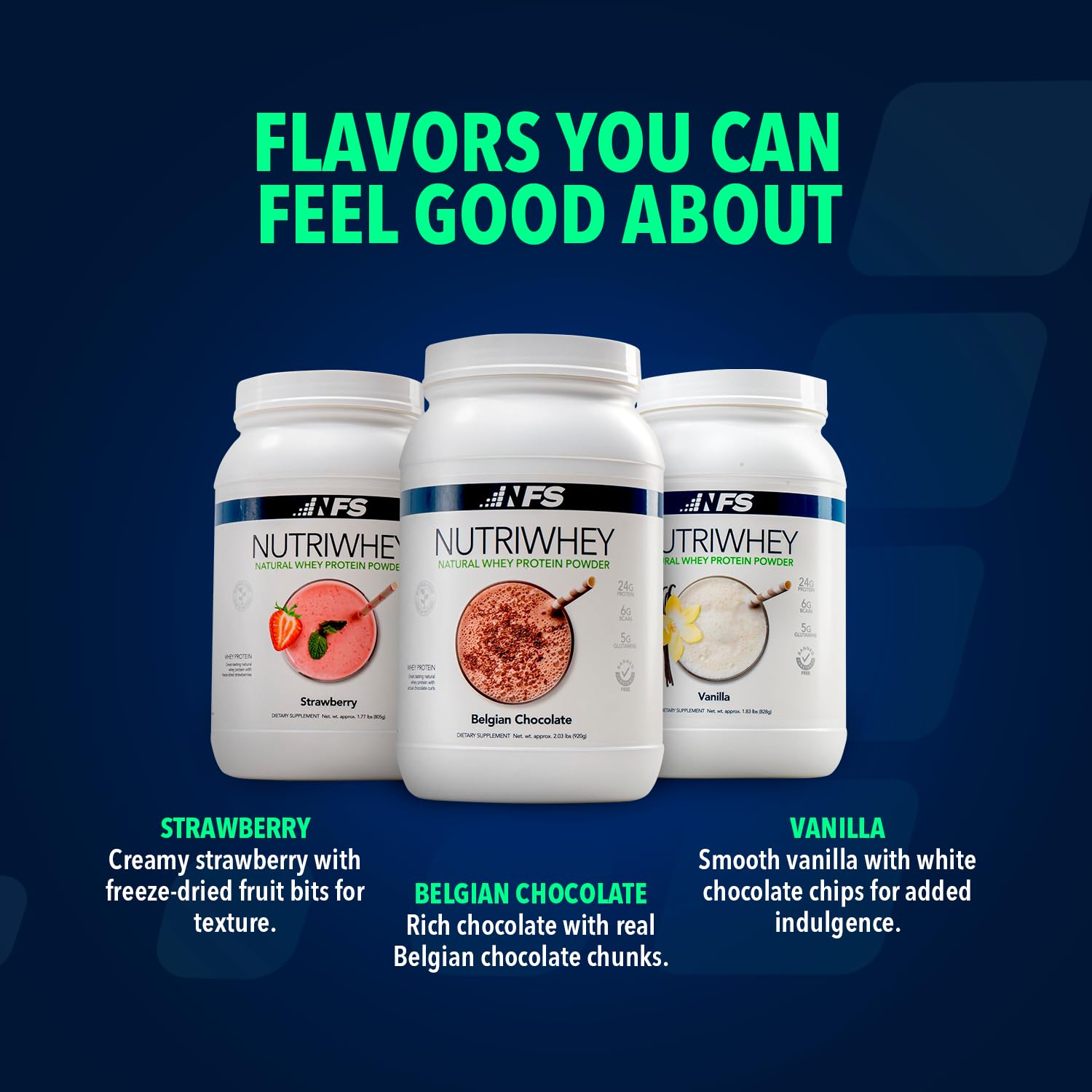 NF Sports Nutri Whey nutrition facts label informs protein and amino content