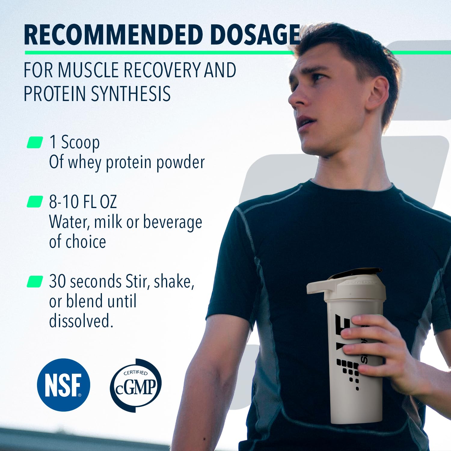 NF Sports Nutri Whey USA-made seal signals quality and purity