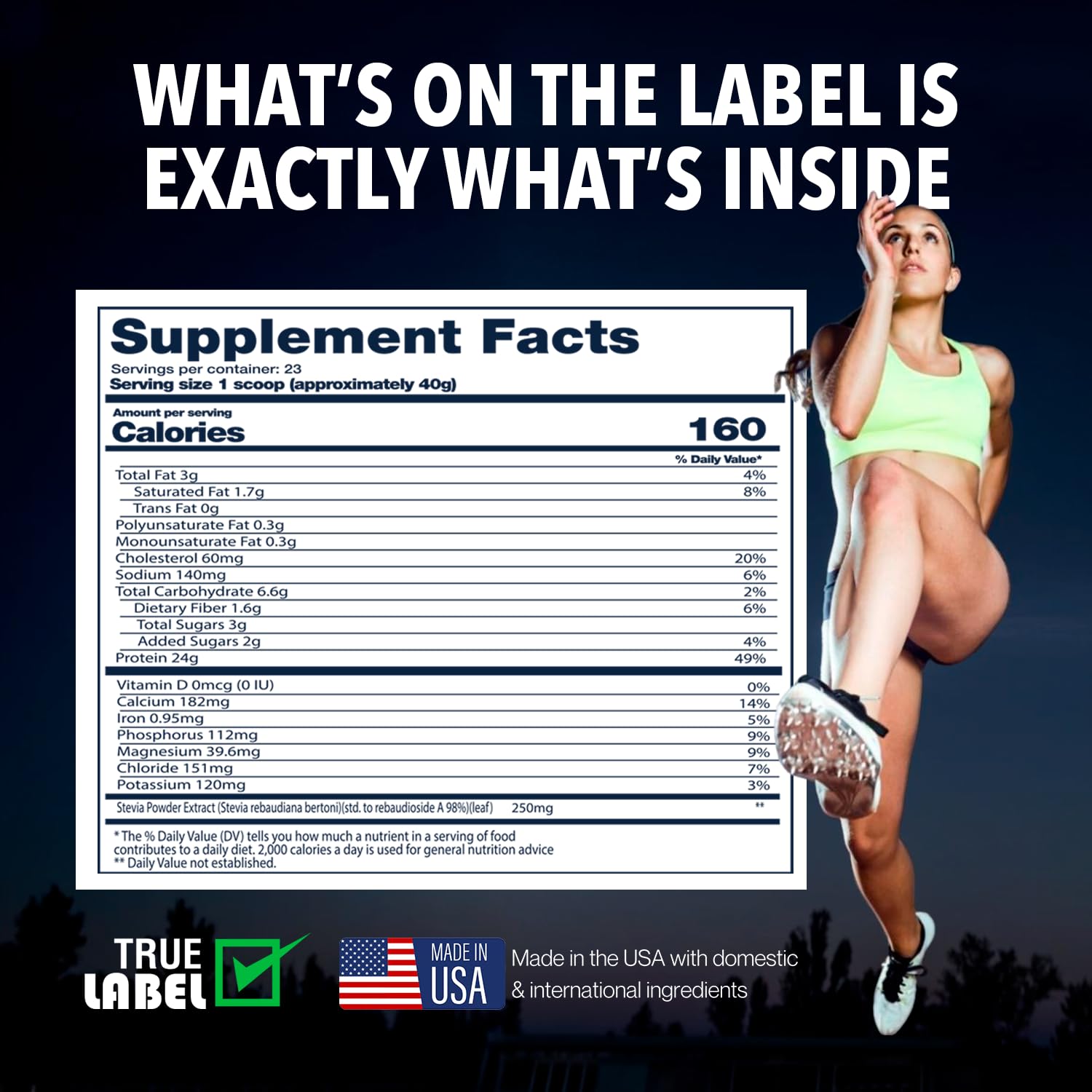 Ingredient list and amino blend on NutriWhey label