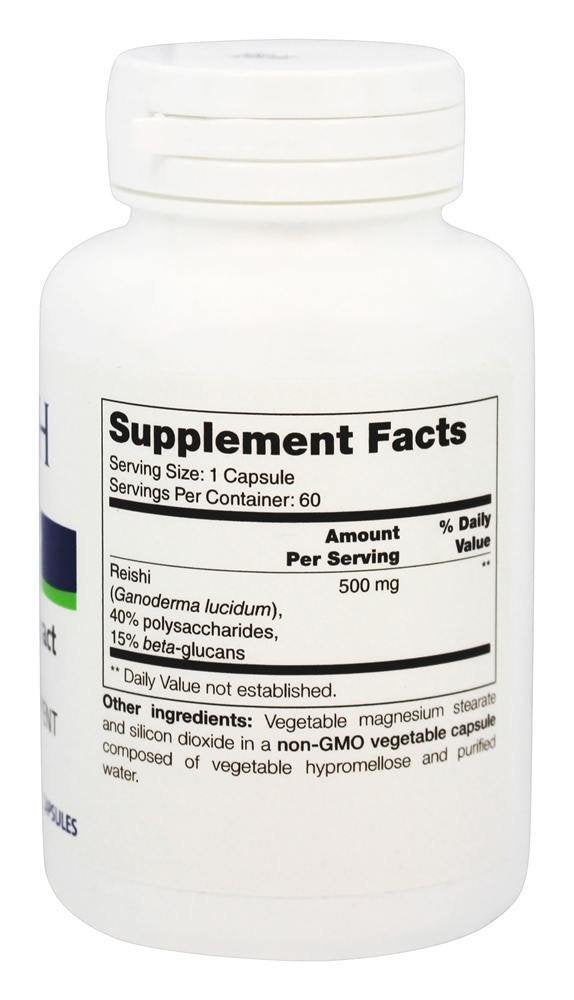 Close-up of NFH Reishi SAP capsules