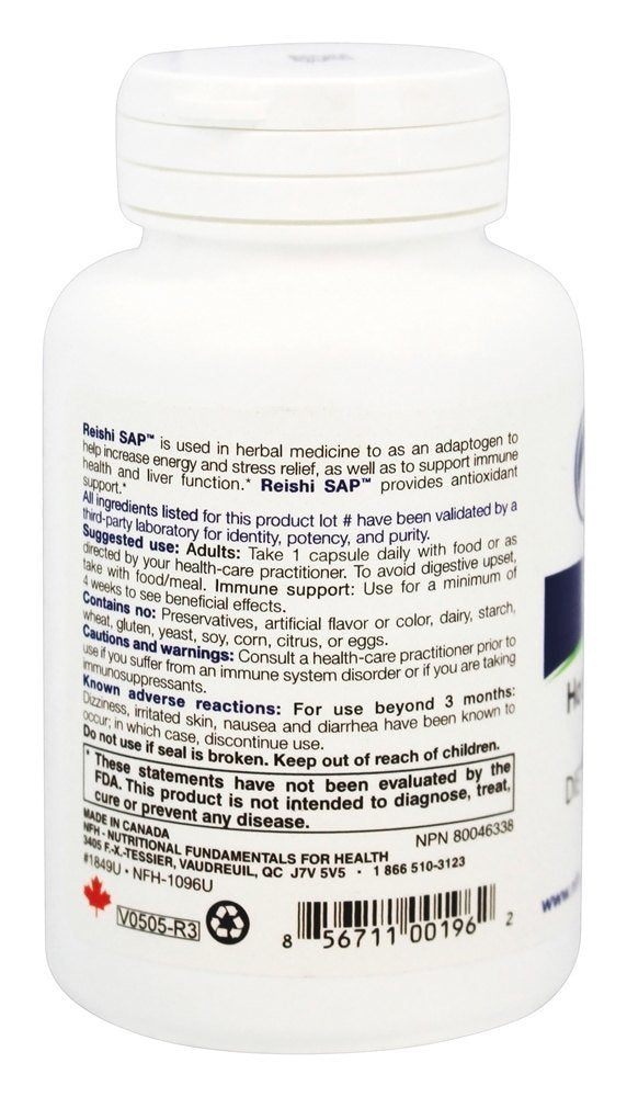 NFH Reishi SAP packaging and label