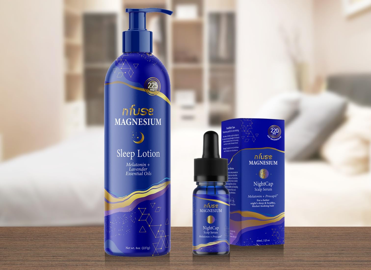 Close-up of fast-absorbing, non-greasy magnesium lotion texture on skin