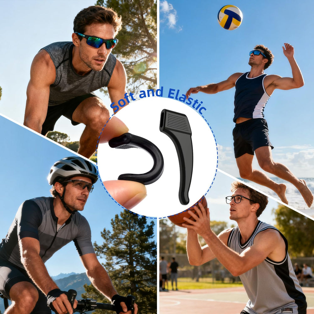 Pack includes 5 nose pad pairs and 2 eyeglass ear hooks