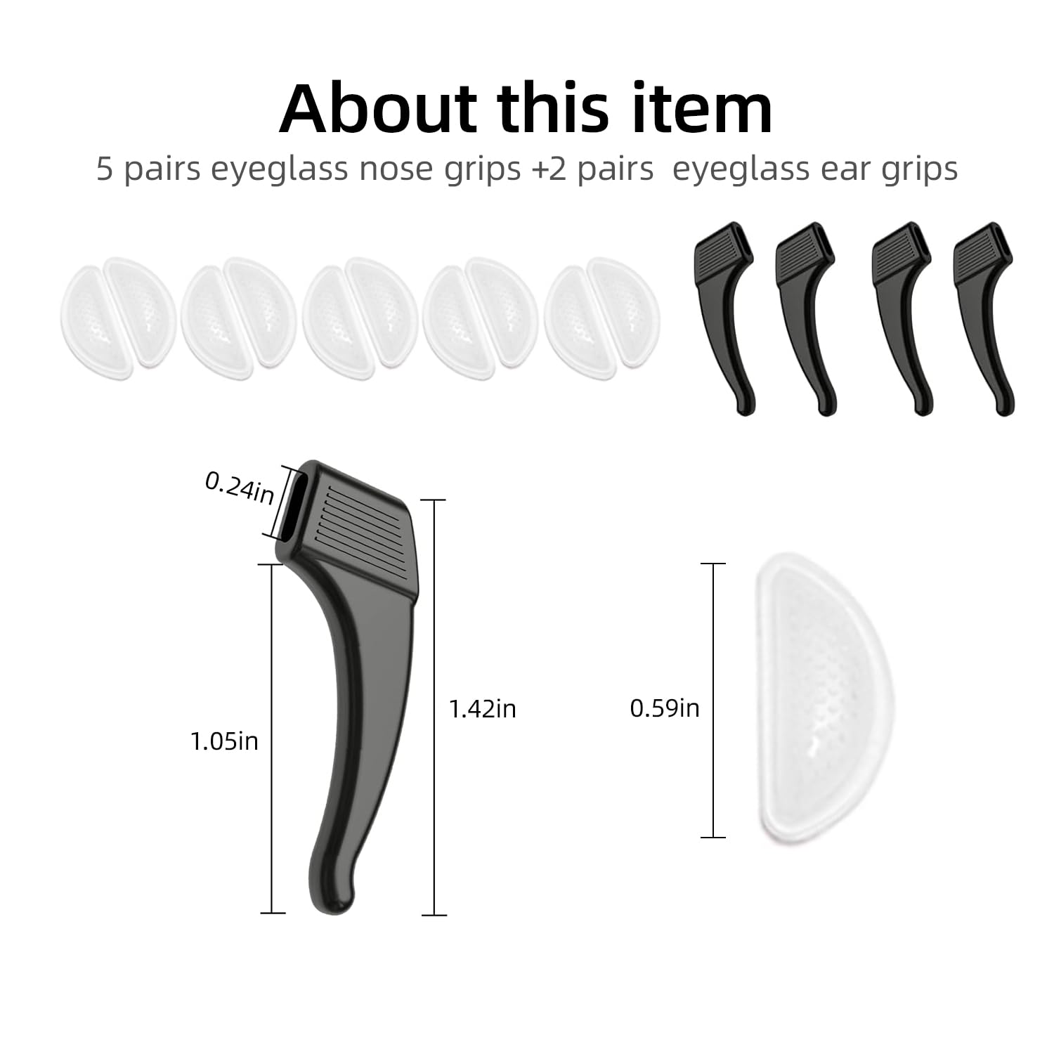 Glasses worn during activity with air cushion nose pads