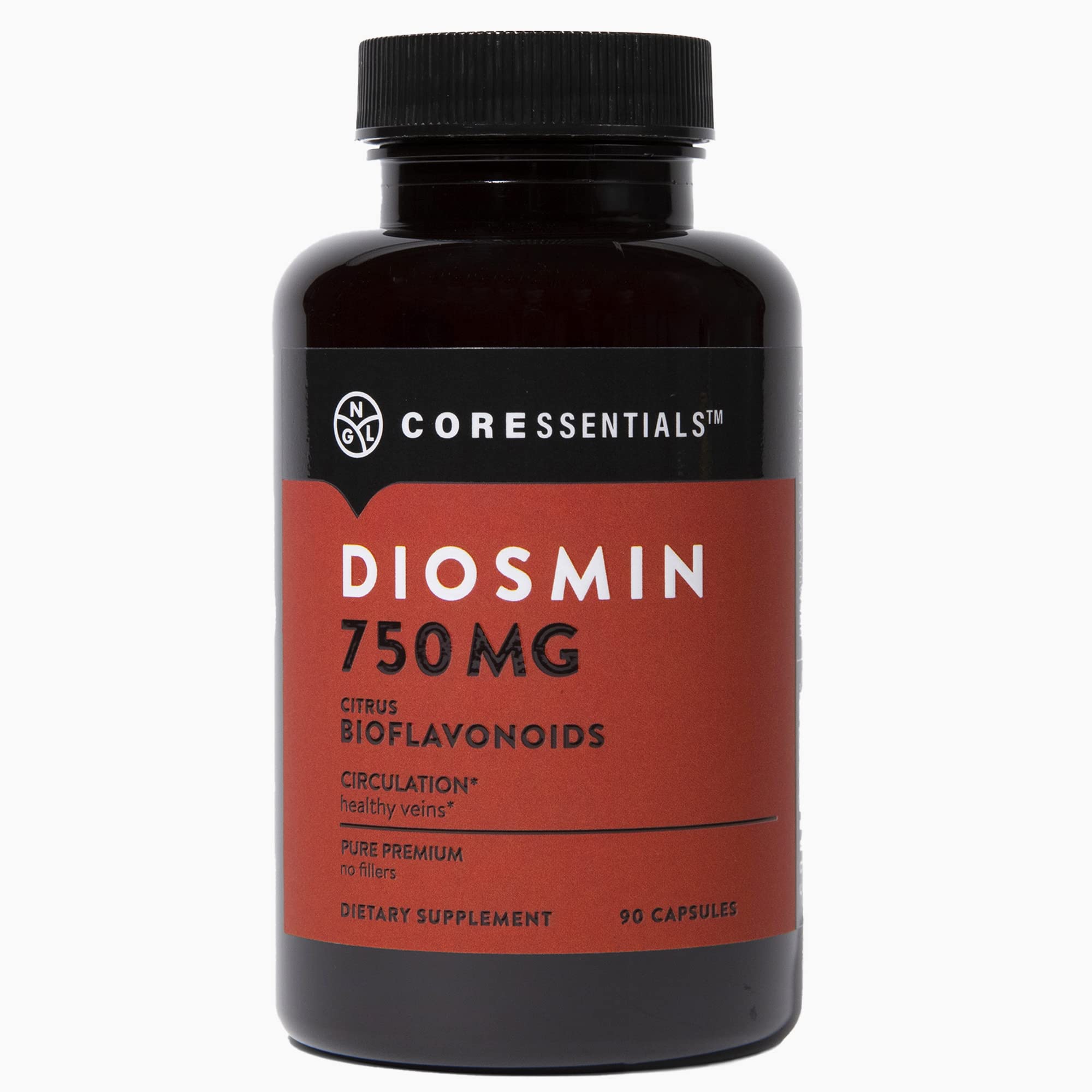 Bottle of NGL Pure Diosmin 750 mg with Citrus Bioflavonoids