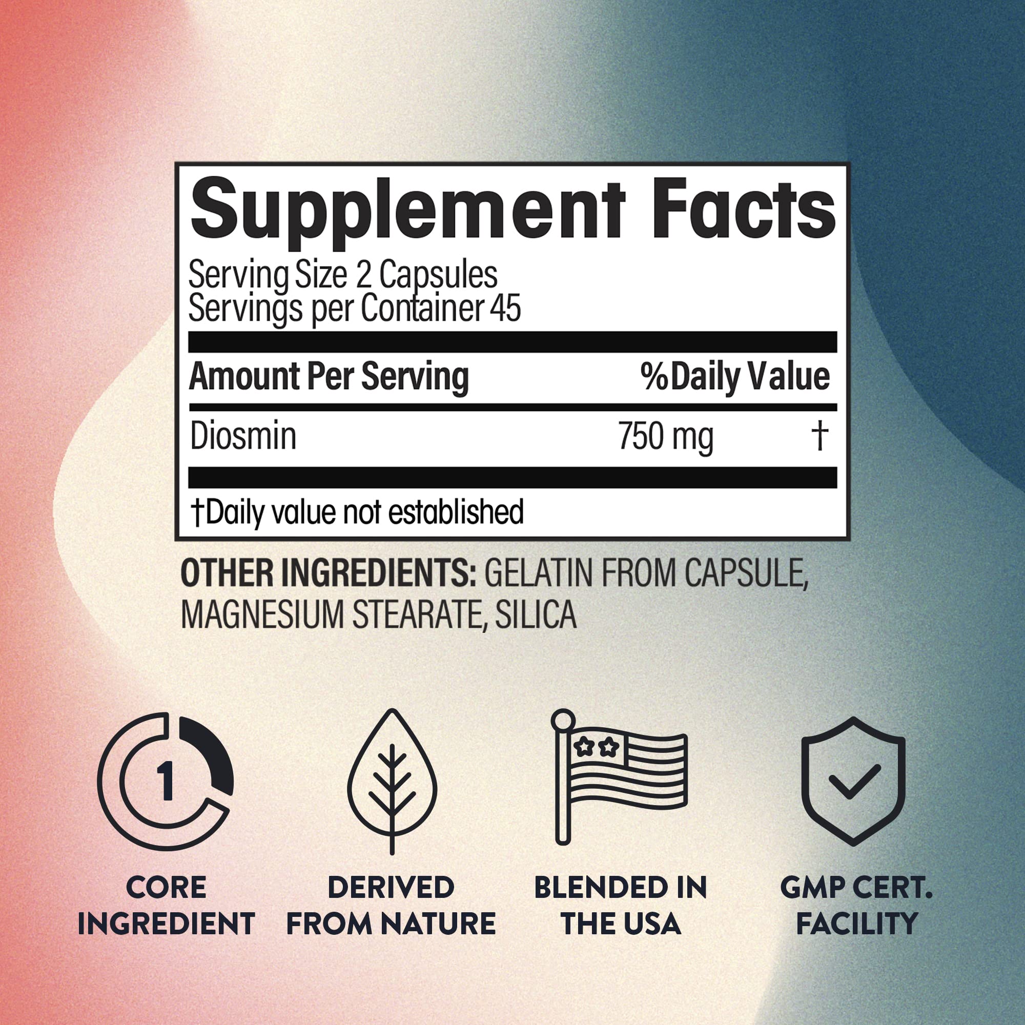 Purity Guarantee seal on NGL Diosmin bottle