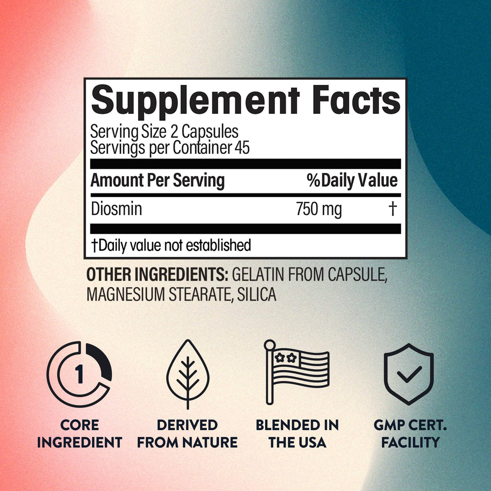 Purity Guarantee seal on NGL Diosmin bottle