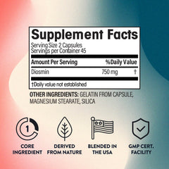 Purity Guarantee seal on NGL Diosmin bottle