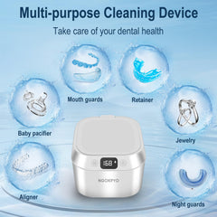 Front and side views of NGOKPYD Ultrasonic Cleaner in white