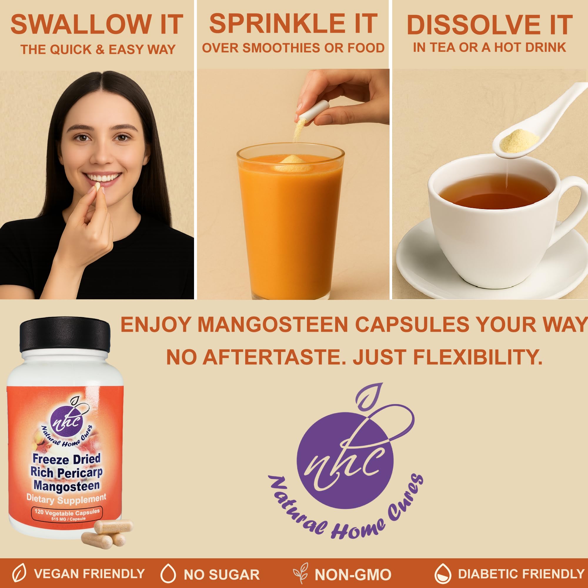 Lifestyle shot showing capsules with glass of water