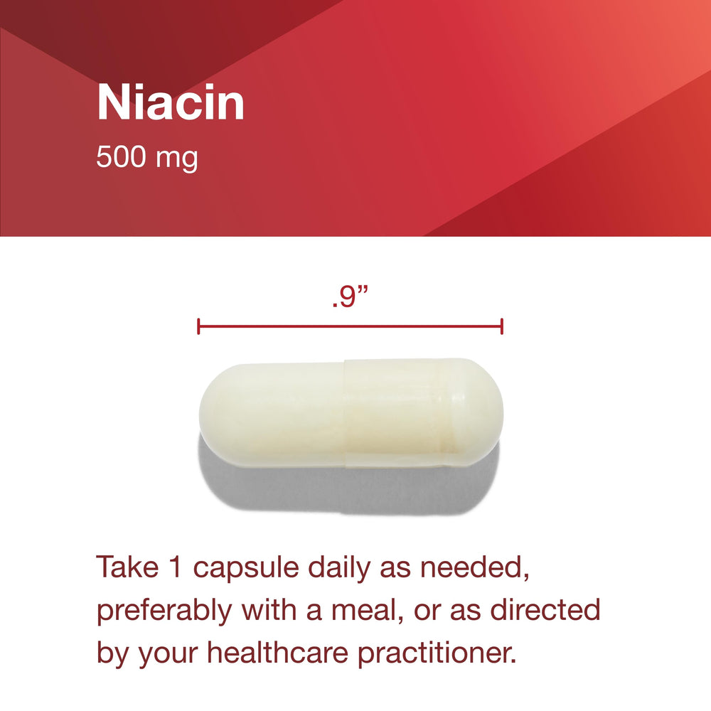 Niacin 500mg label detail