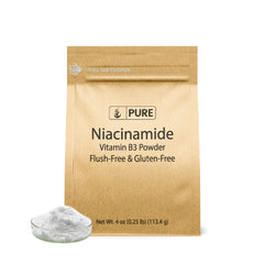 Niacinamide powder 4oz bottle - front view