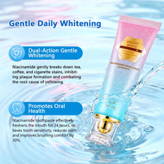 Stain removal with niacinamide toothpaste