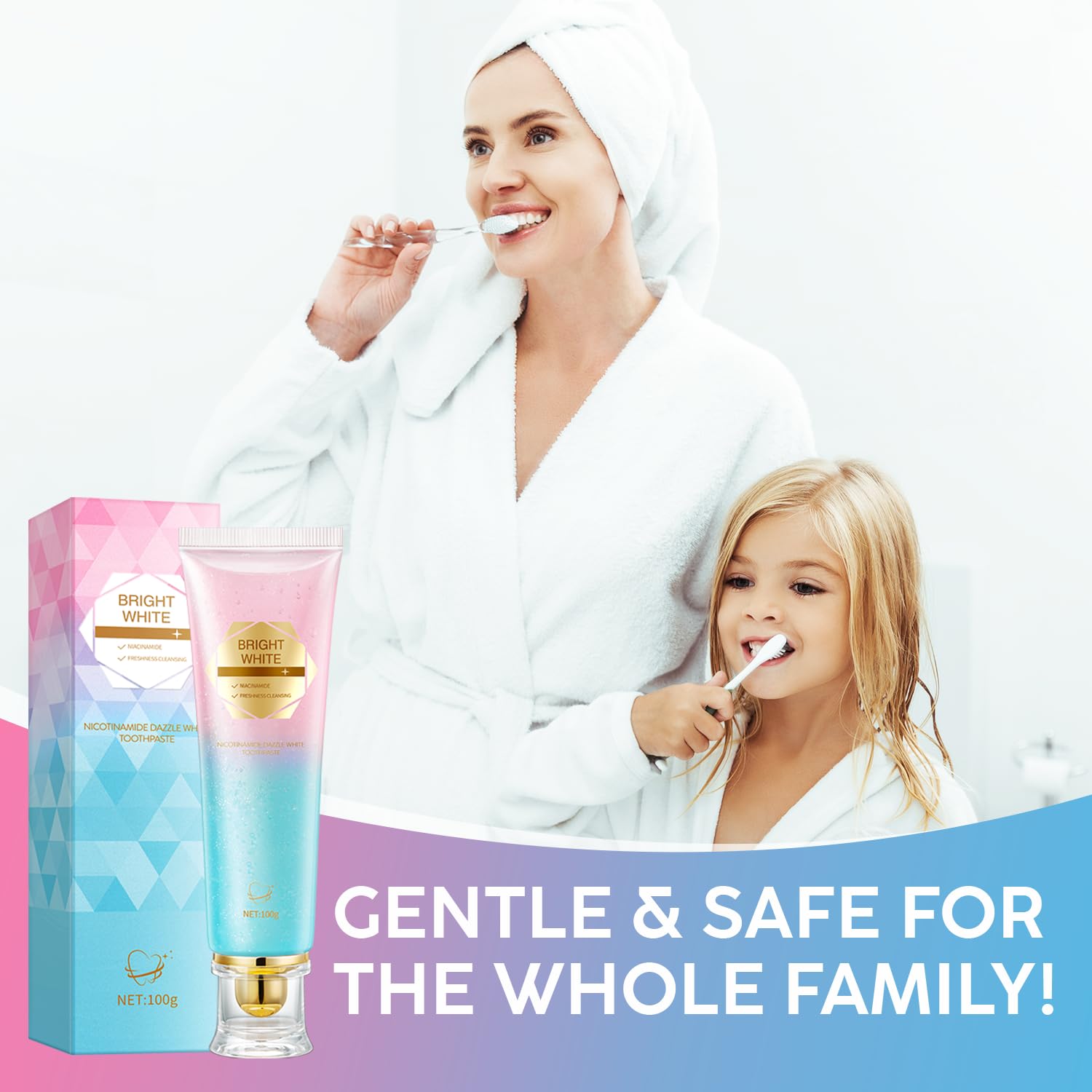 Toothbrush with toothpaste on a counter