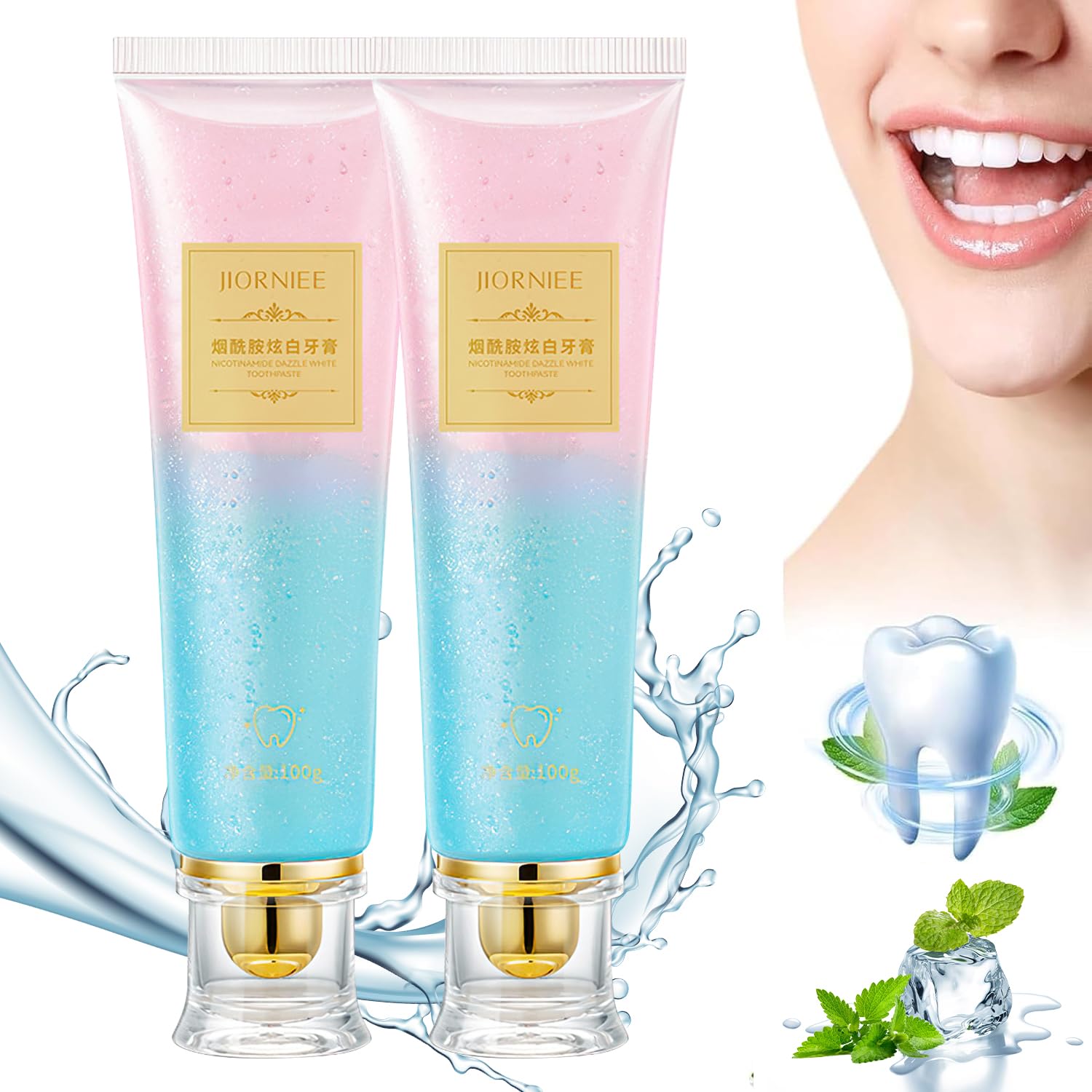 Two-piece Niacinamide toothpaste set