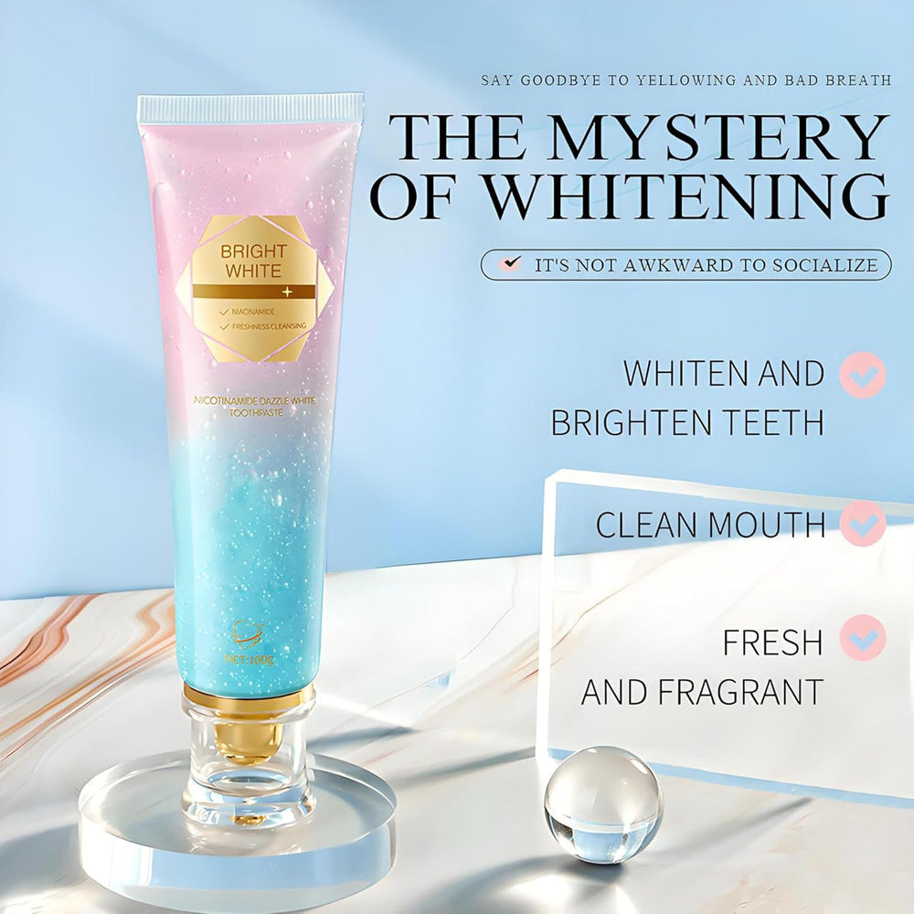 Adult daily oral care routine with Niacinamide toothpaste